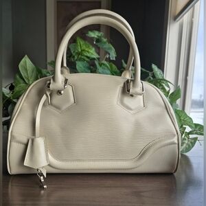 Louis Vuitton Ivory Epi Bowling Montaigne PM With Silver Lock And Two Keys